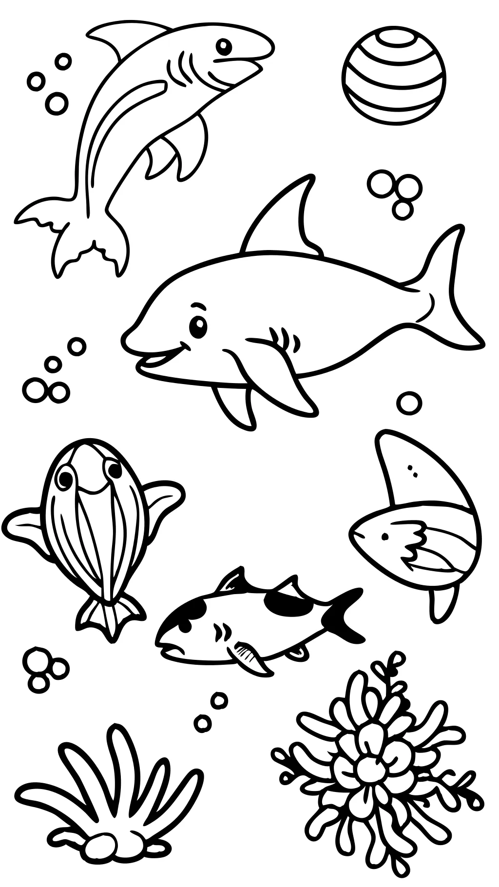 free printable sea life ocean animals coloring pages